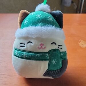 Squishmallows Festive Cat Plush with Green Hat
